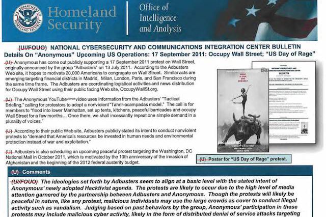 An internal Department of Homeland Security document